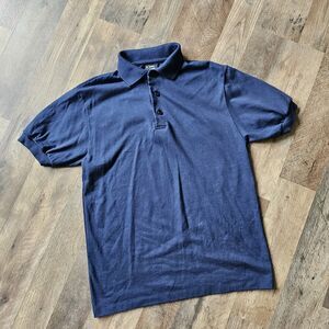 Made In Usa × Screen Stars × Vintage Vintage Screen Stars Blue Polo Sz S